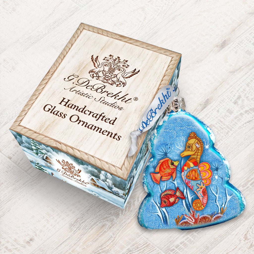 Tree Fish Mercury Glass Ornament by G. DeBrekht - Coastal Holiday Décor - 776275