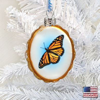 Butterfly Mercury Glass Ornament by G. DeBrekht - Coastal Holiday Décor - 776283