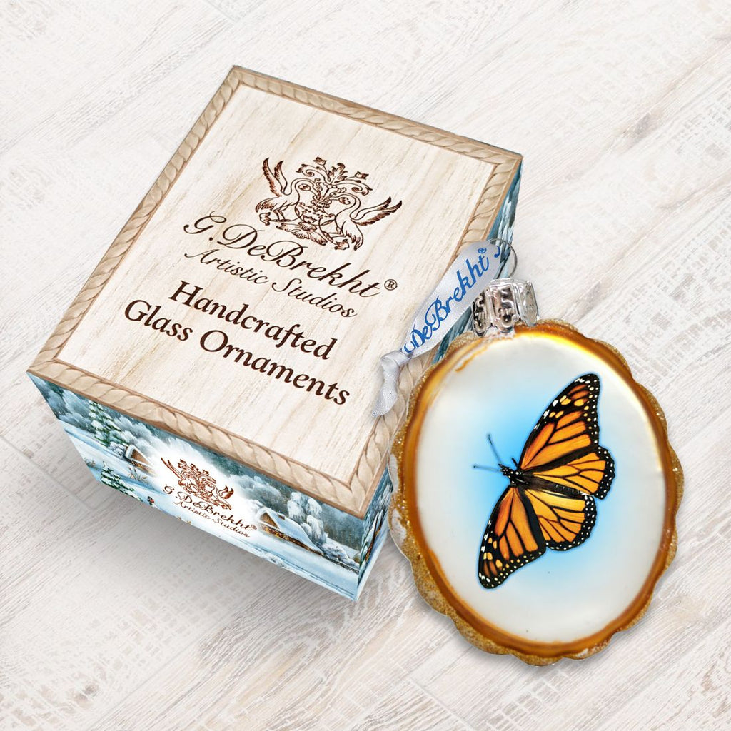 Butterfly Mercury Glass Ornament by G. DeBrekht - Coastal Holiday Décor - 776283