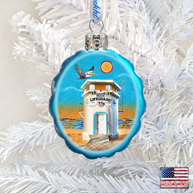 Laguna Beach Tower Mercury Glass Ornament by G. DeBrekht - Coastal Holiday Décor - 777557