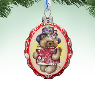 Note to North Pole Santa Mercury Glass Ornament by Jamie Mills-Price - Christmas Santa Snowman Décor - 778205-7510