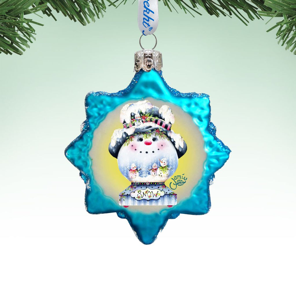 The Sweetest Season Mercury Glass Ornament by Jamie Mills-Price - Christmas Santa Snowman Décor - 778212-7508
