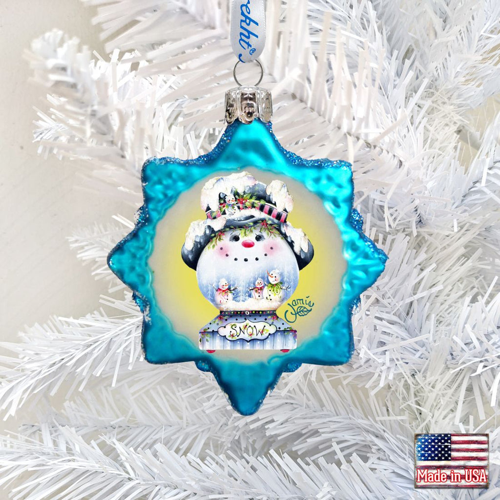 The Sweetest Season Mercury Glass Ornament by Jamie Mills-Price - Christmas Santa Snowman Décor - 778212-7508
