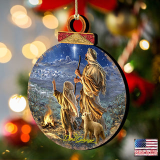 Shepherds Keeping Watch Wooden Ornaments by Gelsinger - Nativity Holiday Decor - 8021125-1838