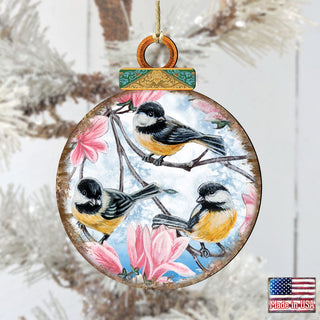Birds Ball Wooden Ornaments by G. DeBrekht - Christmas Decor - 8025222
