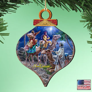 The Magic Wrap Christmas Wooden Ornaments by Gelsinger - Christmas Santa Snowman Decor - 8031024-1810