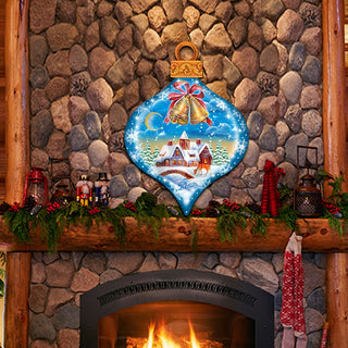 Winter Drop Ornament Door Decor by G. DeBrekht - Christmas Santa Snowman Decor - 8112182H