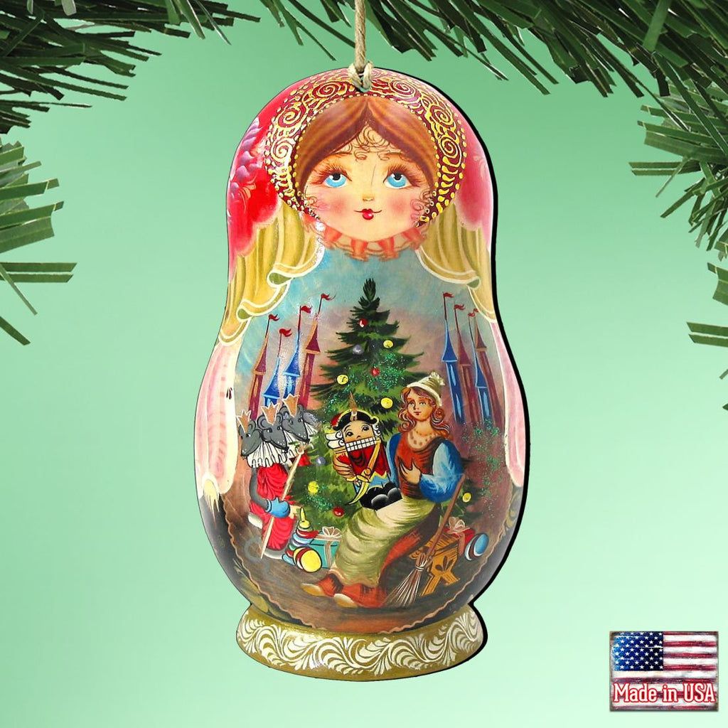 Nutcracker Story Matreshka Wooden Ornaments by G. DeBrekht - Christmas Decor - 8115762