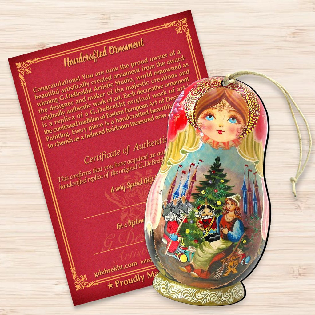 Nutcracker Story Matreshka Wooden Ornaments by G. DeBrekht - Christmas Decor - 8115762