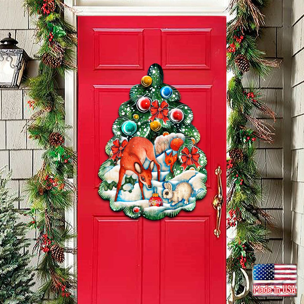 Forest Christmas Tree Holiday Door Decor by G. DeBrekht - Christmas Decor - 8119182H