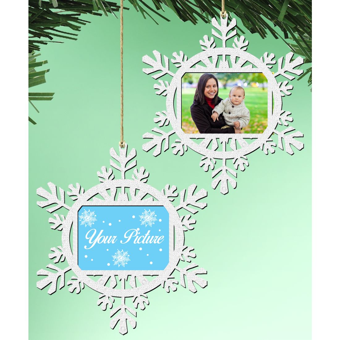 Snowflake Christmas Ornament Frame - Large