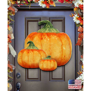 Stacking Pumpkins Halloween Door Decor by G. DeBrekht - Thanksgiving Halloween Decor - 8158414-2H
