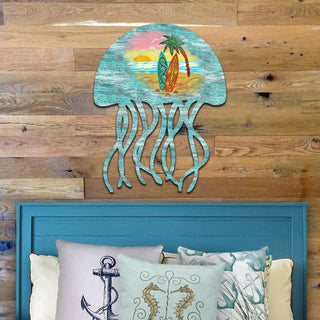Coastal Jellyfish Coastal Door Decor by G. DeBrekht - Coastal Holiday Decor - 8198513H