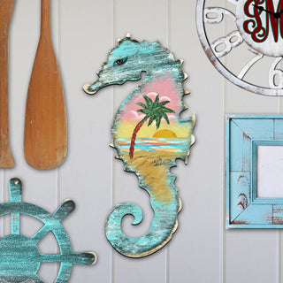 Seahorse Coastal Door Decor by G. DeBrekht - Coastal Holiday Decor - 8198517H