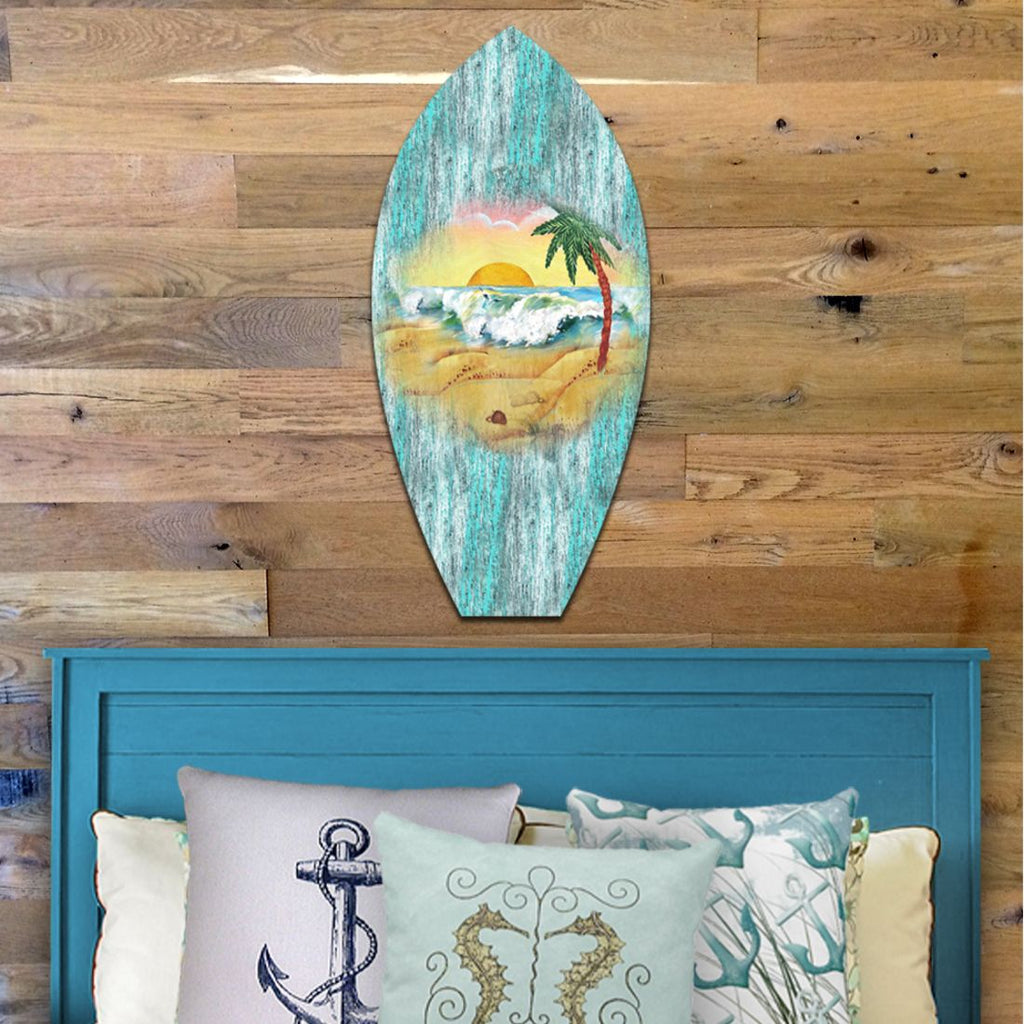 Sunrise Surfboard Coastal Door Decor by G. DeBrekht - Coastal Holiday Decor - 8198522H