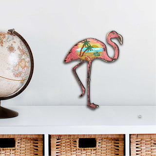 Flamingo Coastal Ornament Wall Décor Beautiful Diminutive wall art- sturdy & lightweight, UV protective coating, indoor & outdoor use, 100% handcrafted in the USA, with mounting hardware 8198544M