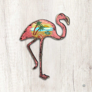 Flamingo Coastal Ornament Wall Décor Beautiful Diminutive wall art- sturdy & lightweight, UV protective coating, indoor & outdoor use, 100% handcrafted in the USA, with mounting hardware 8198544M