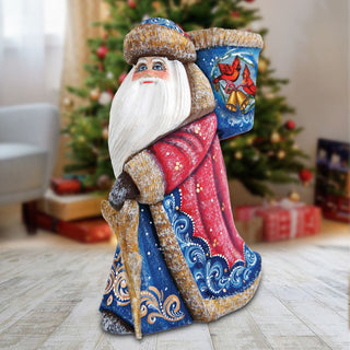 Ringing Bells Santa Woodcarved Figurine Unique hand carvings made from Linden wood. Fine details and beautiful artwork. Hand-Painted by world-renowned artists, limited edition collectibles. 821039