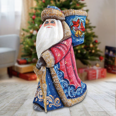 Ringing Bells Santa Woodcarved Figurine Unique hand carvings made from Linden wood. Fine details and beautiful artwork. Hand-Painted by world-renowned artists, limited edition collectibles. 821039