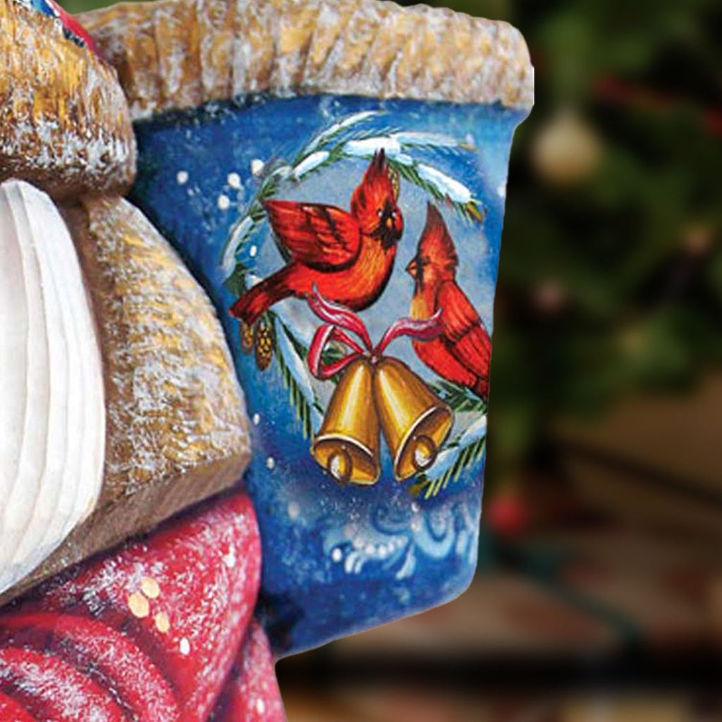 Ringing Bells Santa Woodcarved Figurine Unique hand carvings made from Linden wood. Fine details and beautiful artwork. Hand-Painted by world-renowned artists, limited edition collectibles. 821039