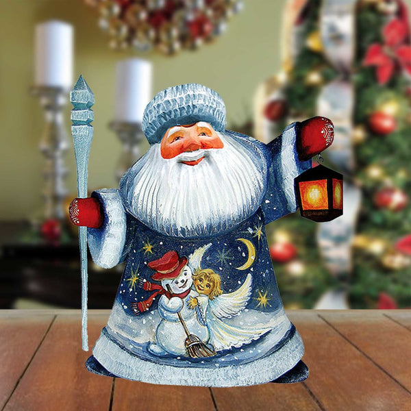 Santa Happy Couple Hand-Painted Wood Carved Masterpiece by G. DeBrekht |  Nativity Holiday Décor - 8215671