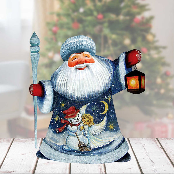 Santa Happy Couple Hand-Painted Wood Carved Masterpiece by G. DeBrekht |  Nativity Holiday Décor - 8215671