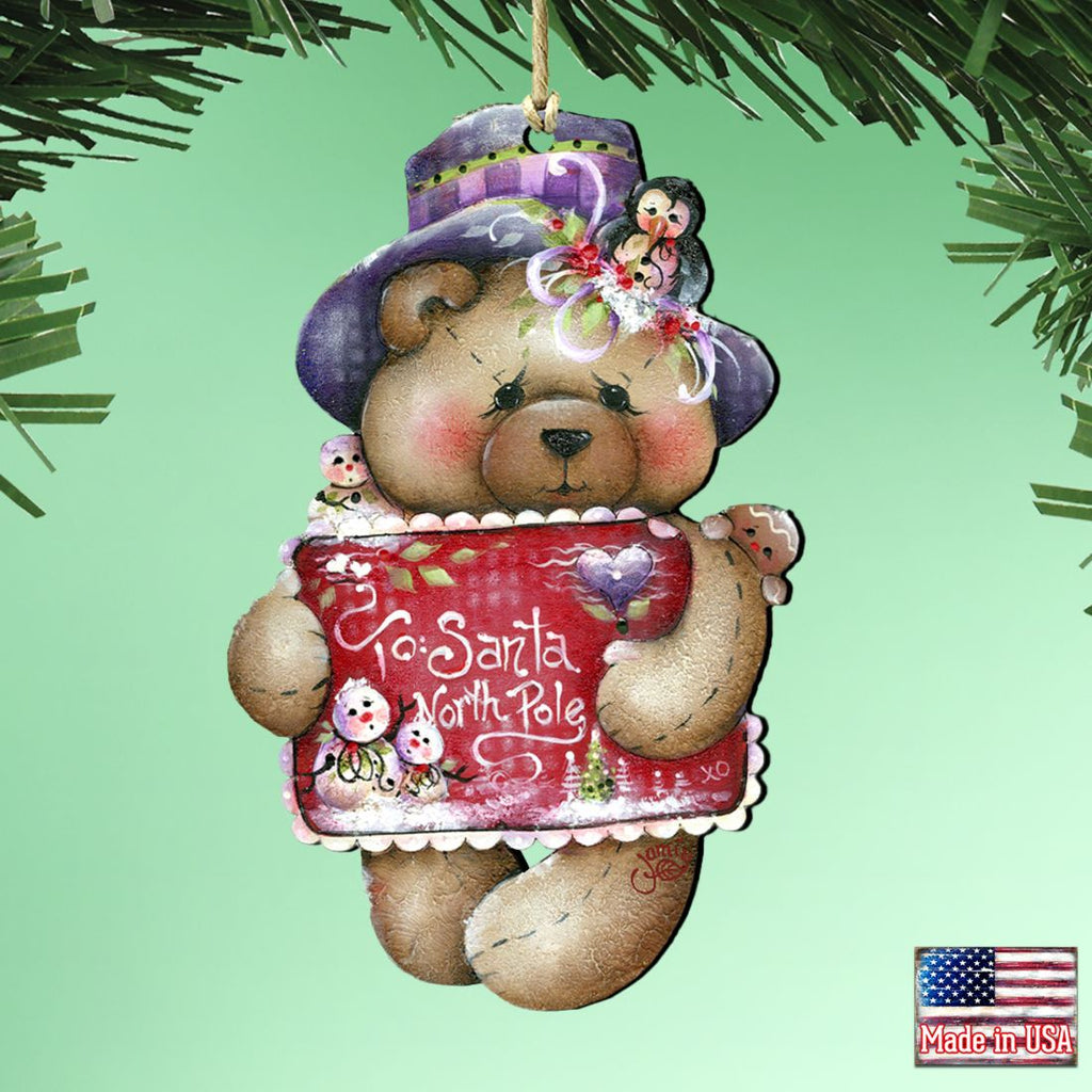 To Santa with Love Wooden Ornaments by Jamie Mills-Price - Christmas Decor - 8457510