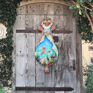 Beach Blessing Angel Coastal Door Decor by Jamie Mills-Price - Coastal Holiday Decor - 8457901H