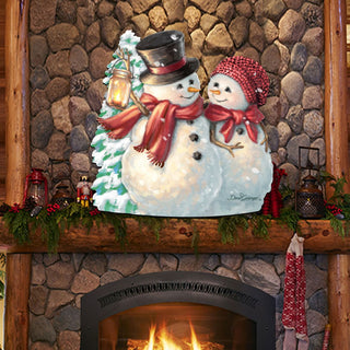 Snow Much in Love Christmas Door Decor by D. Gelsinger - Christmas Santa Snowman Decor - 8461011H-1708
