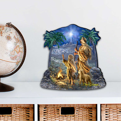 Shepherds Keeping Watch Christmas Wall Décor Beautiful Diminutive wall art- sturdy & lightweight, UV protective coating, indoor & outdoor use, 100% handcrafted in the USA, with mounting hardware 8461025M-1838