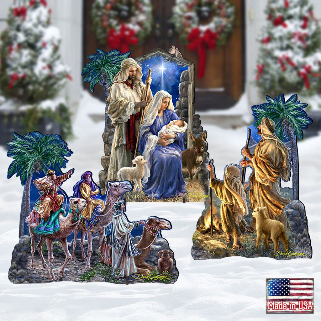 Miracle Outdoor Nativity Set by D. Gelsinger - Nativity Holiday Décor - 8461041F-S3-1201