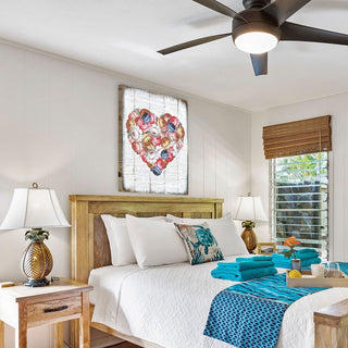 Floral Rustic Wooden Wall Décor Solid wood blocks-handmade in the USA - bedroom, living room, kitchen wall art. Multi-layer painting, robust colors. Unique designs from world-famous artists 85103B-08