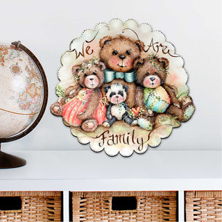 We Are Family Bears Holiday Door Decor by Jamie Mills-Price - Christmas Decor - 8457703H