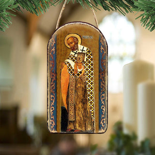 Saint Nick Religious Christian Sacred Icon Ornament - Inspirational Icon Décor - 87033