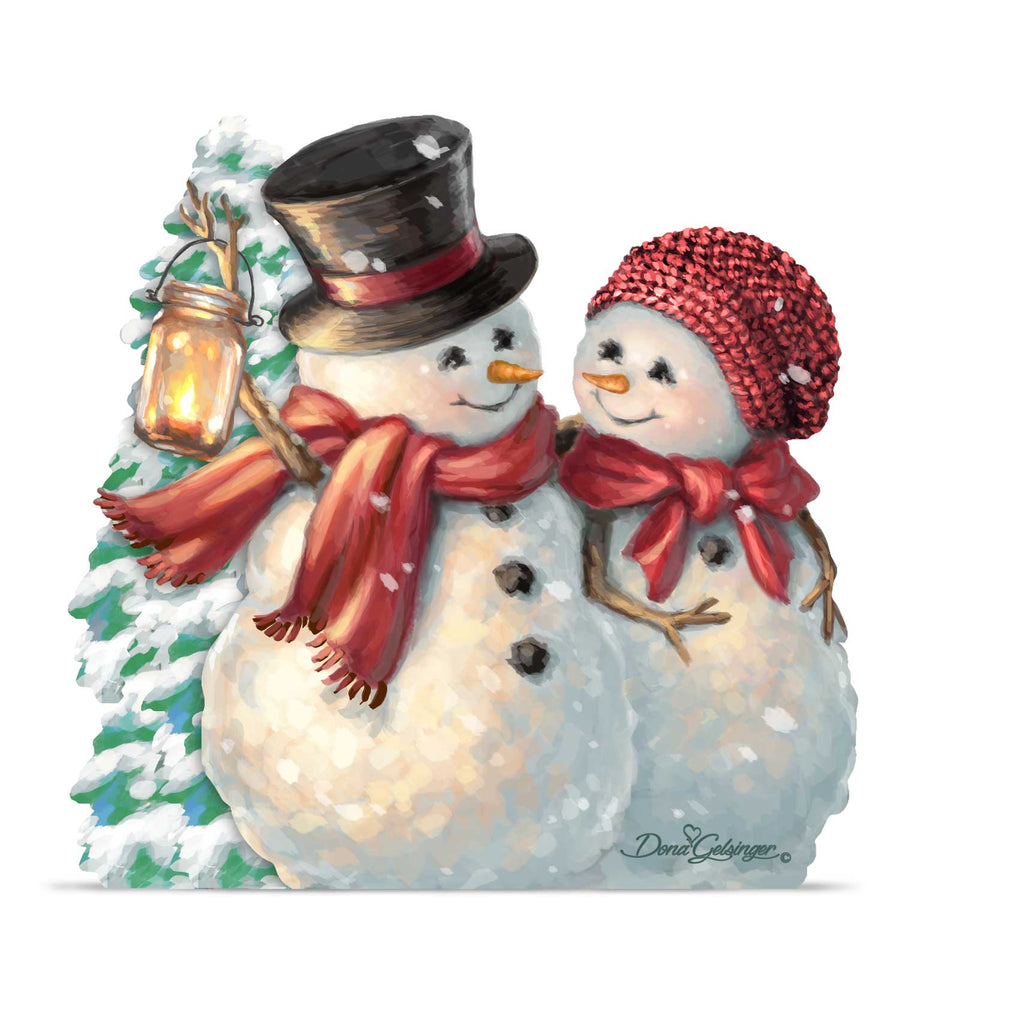 Snow Much in Love Christmas Door Decor by D. Gelsinger - Christmas Santa Snowman Decor - 8461011H-1708