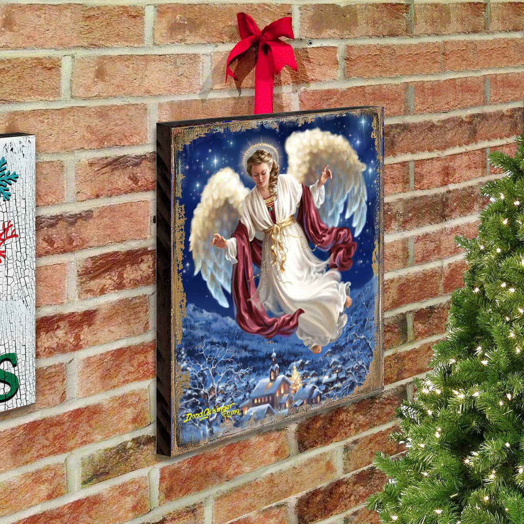 Piece Earth Nativity Wall Décor Solid wood blocks-handmade in the USA - bedroom, living room, kitchen wall art. Multi-layer painting, robust colors. Unique designs from world-famous artists 95663B-1208-08