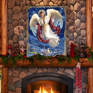 Piece Earth Nativity Wall Décor Solid wood blocks-handmade in the USA - bedroom, living room, kitchen wall art. Multi-layer painting, robust colors. Unique designs from world-famous artists 95663B-1208-08
