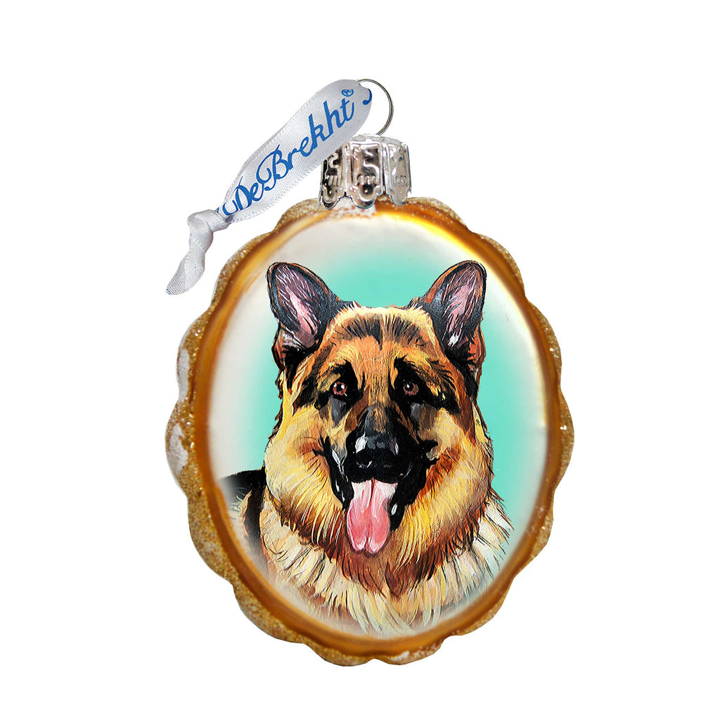 German Shepherd Mercury Glass Ornament by G. DeBrekht - Pets Dog and Cats Décor - 774014