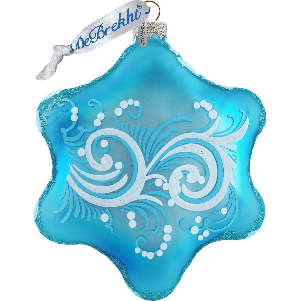 Glass LED Lighted Snowflake Ornament Blank #C70404-LED