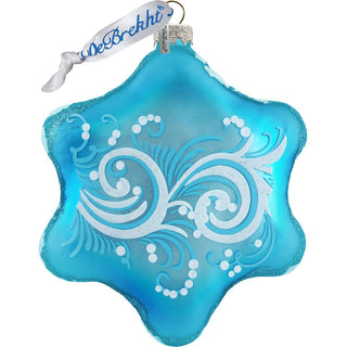 Glass LED Lighted Snowflake Ornament Blank #C70404-LED