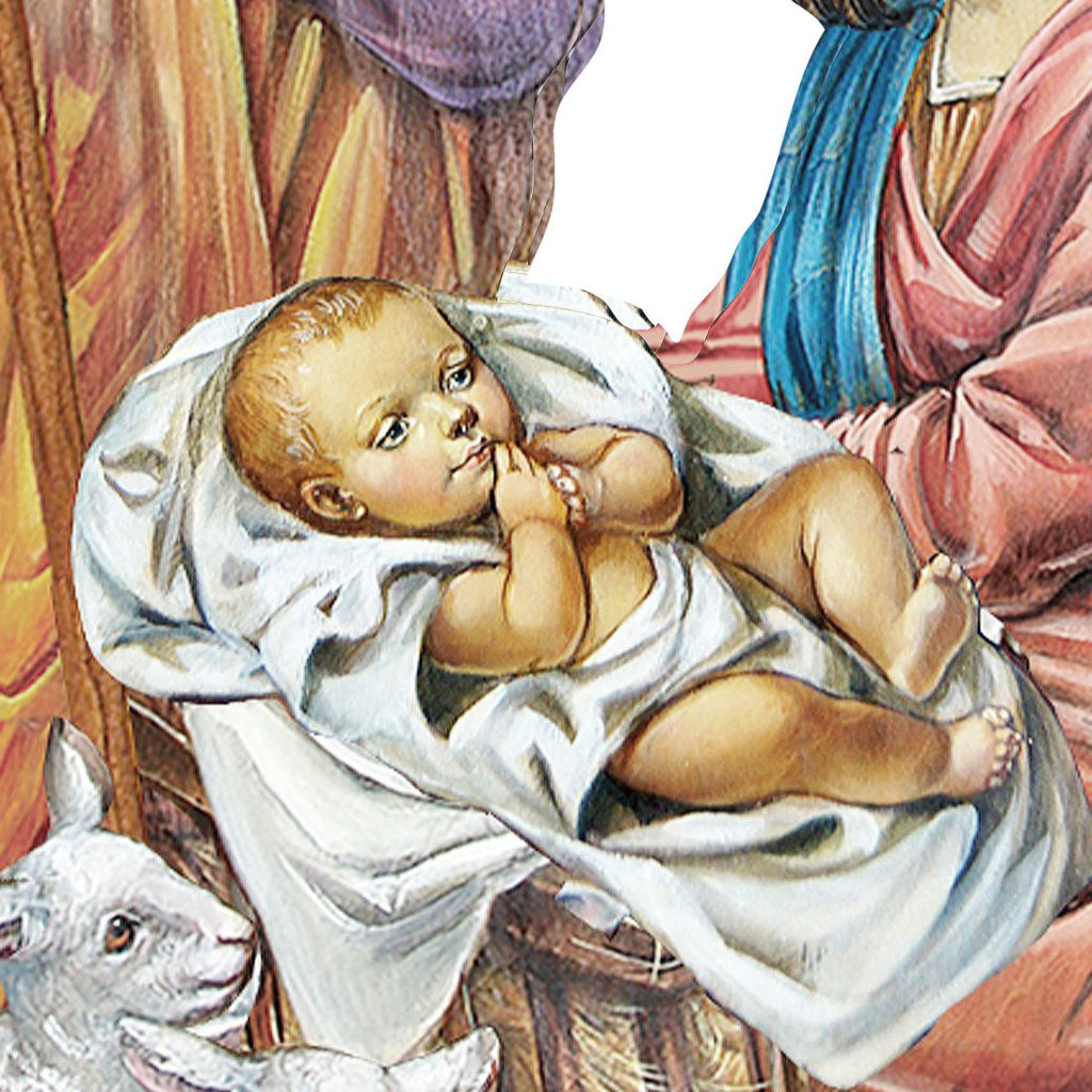 Nativity Holy Family Outdoor Set Handcrafted freestanding garden art made with high-quality plywood -sturdy & lightweight, UV protective coating, indoor & outdoor use, 100% handcrafted in the USA FS8114030