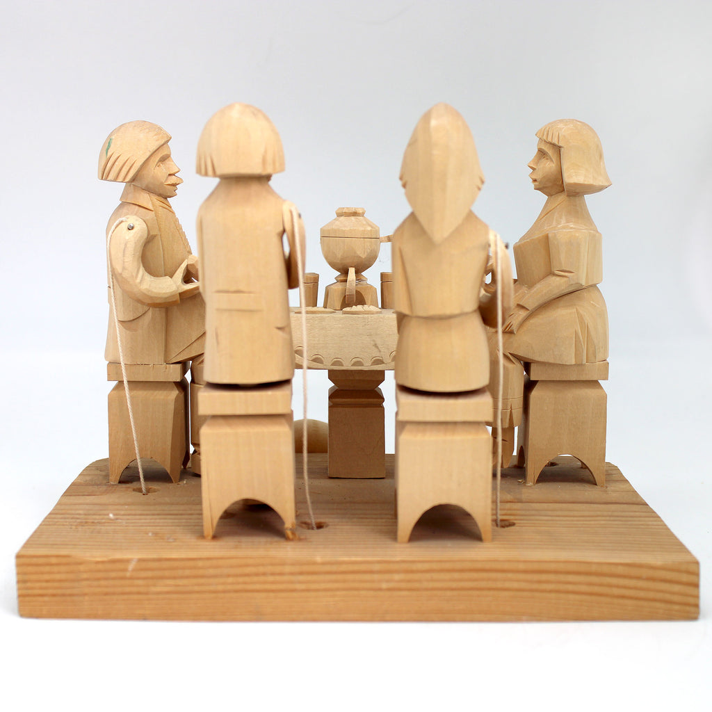 One-of-a-Kind It's a Tea Time Wood Carved Animated Spinning Toy 8