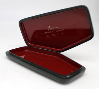 Handpainted One-of-a-Kind Papier Mache Lacquered Miniature Box 6.5 x 3.5 Unique Handmade Gift Collectible and Home Decoration