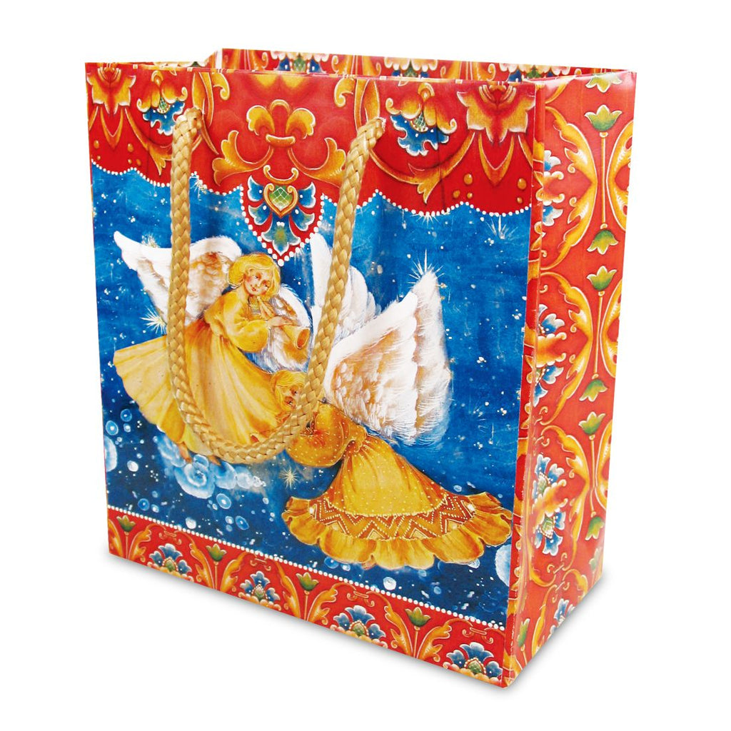 Guardian Angels Gift Bags Set Made in the USA, with unique designs from world-renowned artists. Quality paper can hold up to 6lb of weight, and handles are created from sturdy braided multi-layer strings. P050101-21