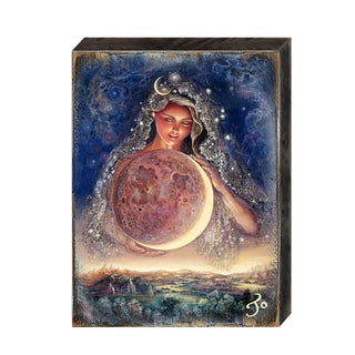 Moon Goddess Fantasy Wooden Wall Art by Josephine Wall - Fantasy Décor - 852119-JW