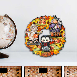 Halloween Holiday Door Wreath by G. DeBrekht - Thanksgiving Halloween Decor - 8185316H