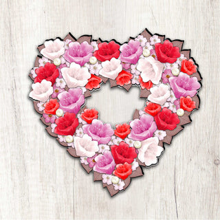 Valentine Heart Holiday Door Wreath by G. DeBrekht - Love Family Kids Decor - 8185308H