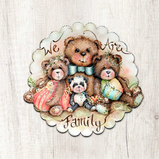 We Are Family Bears Holiday Door Decor by Jamie Mills-Price - Christmas Decor - 8457703H