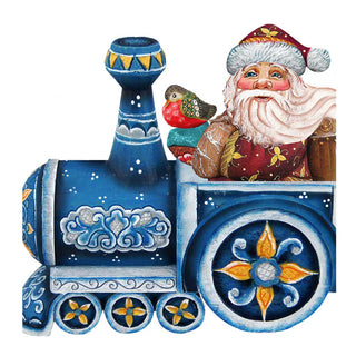 Santa On Train Christmas Door Decor by G. DeBrekht - Christmas Santa Snowman Decor - 8129211H