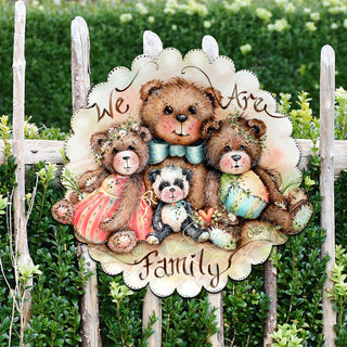 We Are Family Bears Holiday Door Decor by Jamie Mills-Price - Christmas Decor - 8457703H